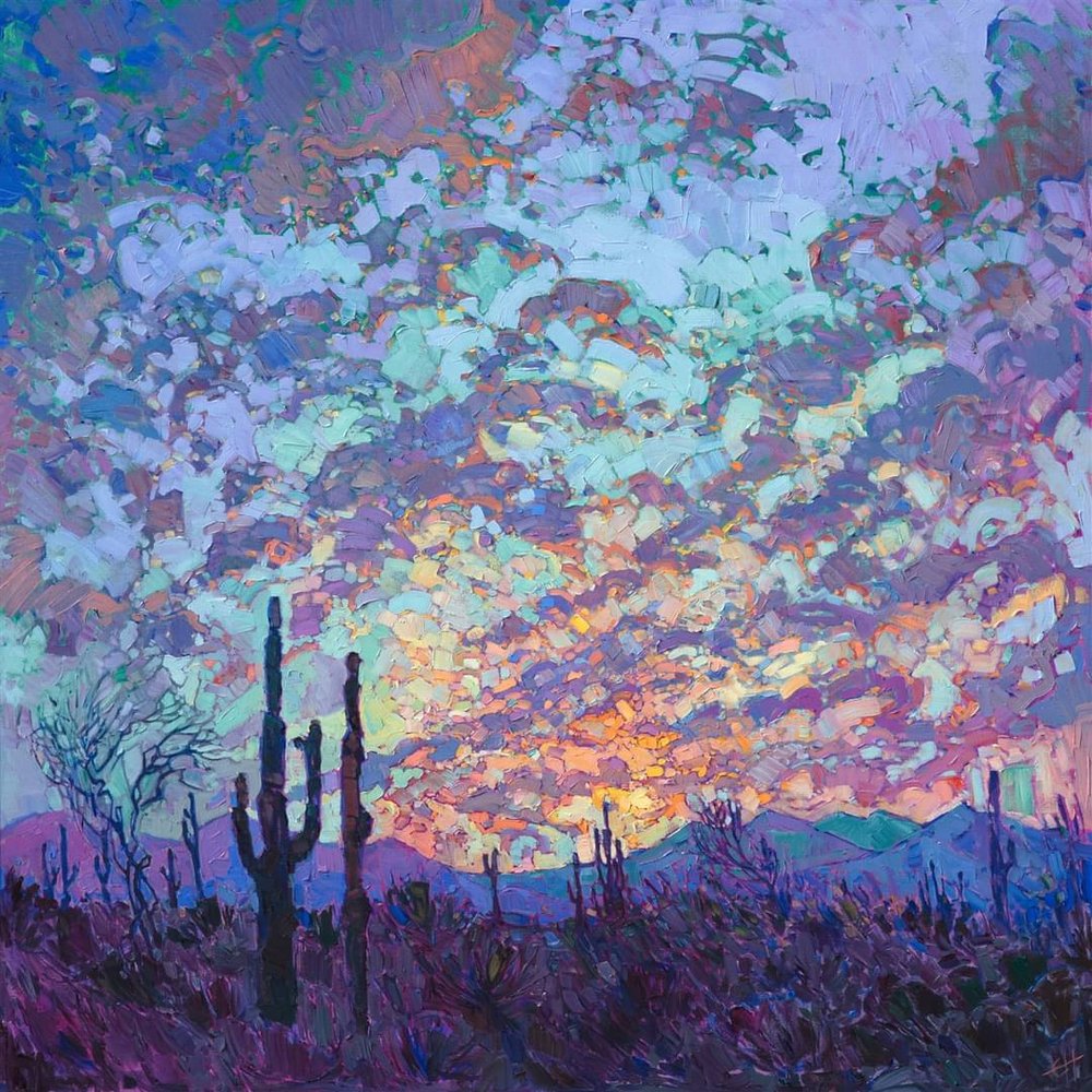 Sunset painting inspiration from TokyoTamale crafts